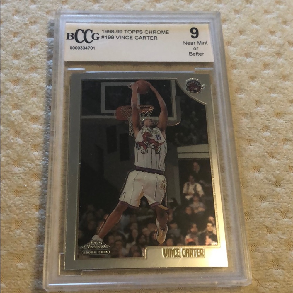 1998 Topps chrome Vince Carter Bgs 9 rookie